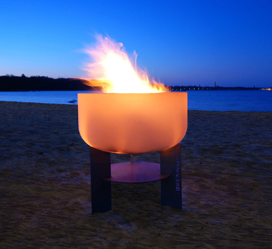 BRENNkus Glasfeuerschale Flammenspiel